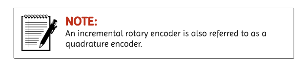 Incremental Rotary Encoder or Quadrature Encoder